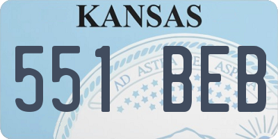 KS license plate 551BEB