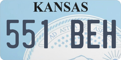 KS license plate 551BEH