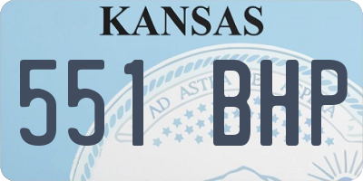 KS license plate 551BHP