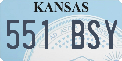 KS license plate 551BSY