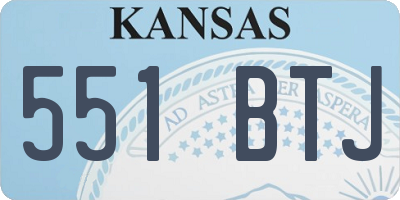 KS license plate 551BTJ