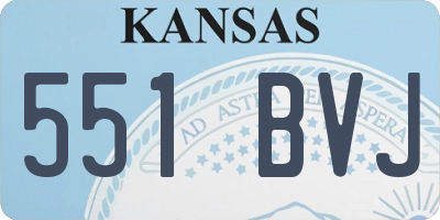 KS license plate 551BVJ