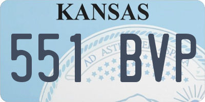 KS license plate 551BVP
