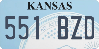 KS license plate 551BZD