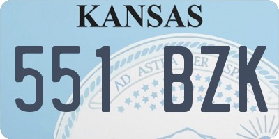 KS license plate 551BZK