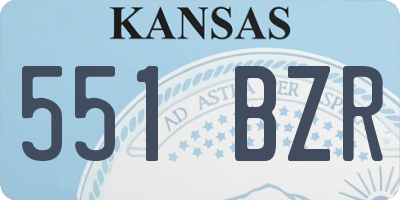 KS license plate 551BZR