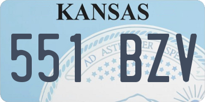 KS license plate 551BZV
