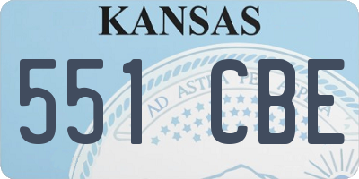 KS license plate 551CBE