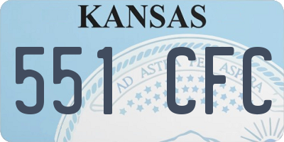 KS license plate 551CFC