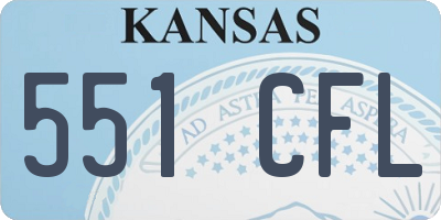 KS license plate 551CFL