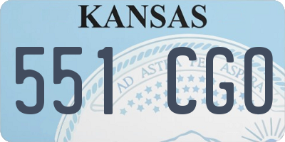 KS license plate 551CGO