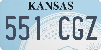 KS license plate 551CGZ