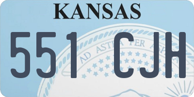 KS license plate 551CJH