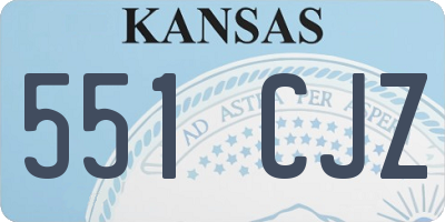 KS license plate 551CJZ