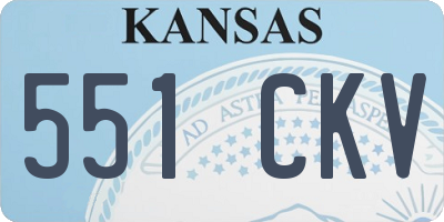 KS license plate 551CKV