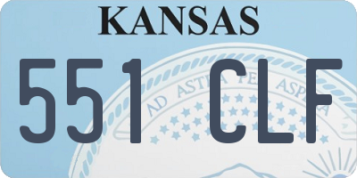 KS license plate 551CLF
