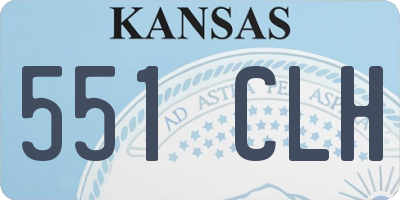 KS license plate 551CLH