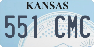 KS license plate 551CMC