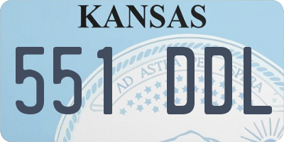 KS license plate 551DDL