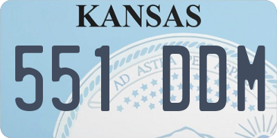 KS license plate 551DDM