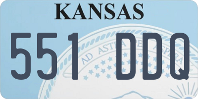 KS license plate 551DDQ