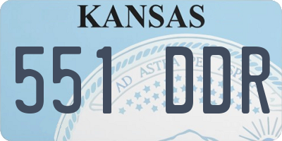 KS license plate 551DDR