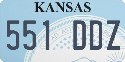 KS license plate 551DDZ