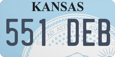 KS license plate 551DEB