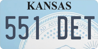 KS license plate 551DET