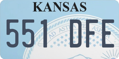 KS license plate 551DFE