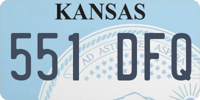 KS license plate 551DFQ