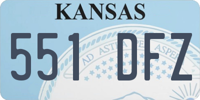 KS license plate 551DFZ