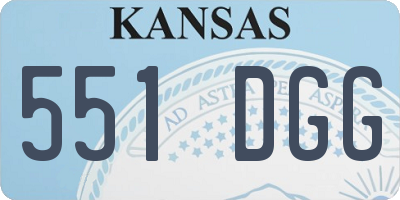 KS license plate 551DGG