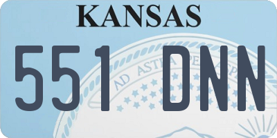 KS license plate 551DNN