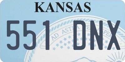 KS license plate 551DNX