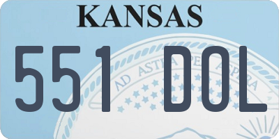 KS license plate 551DOL