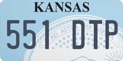 KS license plate 551DTP
