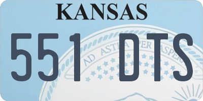 KS license plate 551DTS