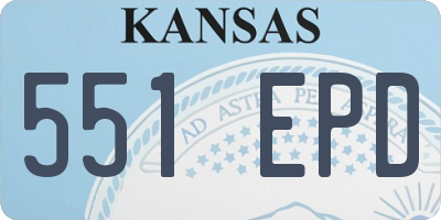 KS license plate 551EPD