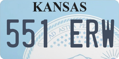 KS license plate 551ERW