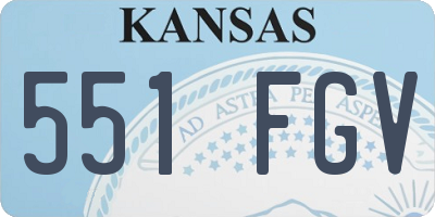 KS license plate 551FGV