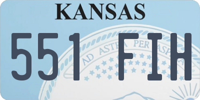 KS license plate 551FIH