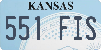 KS license plate 551FIS