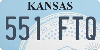 KS license plate 551FTQ