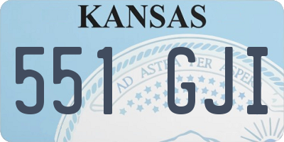 KS license plate 551GJI