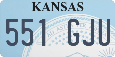 KS license plate 551GJU