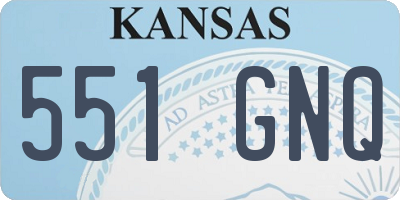 KS license plate 551GNQ