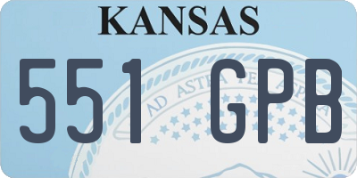 KS license plate 551GPB