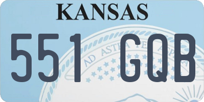 KS license plate 551GQB