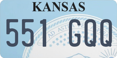 KS license plate 551GQQ